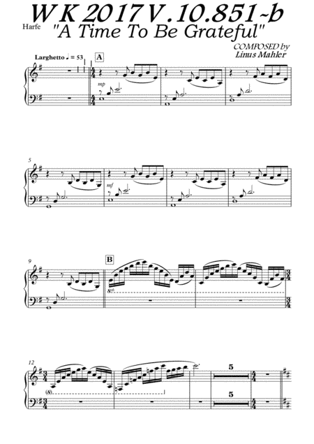 A Time to be Grateful - Harp