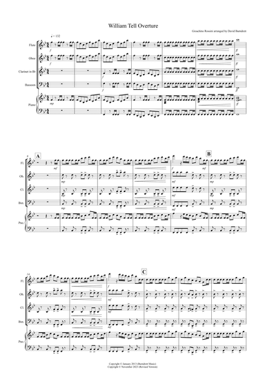 William Tell Overture for Wind Quartet (arr. David Burndrett)