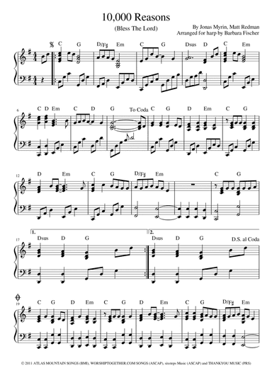 10,000 Reasons (bless The Lord) (arr. Barbara Fischer)