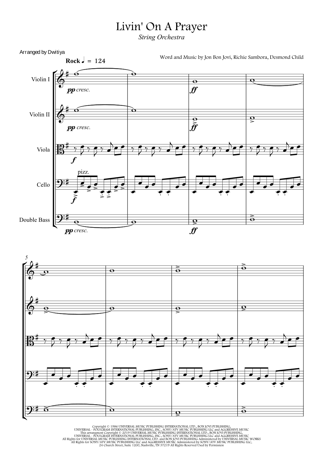 Livin' On A Prayer (arr. Dwitiya)