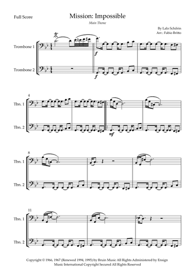 Mission: Impossible Theme (arr. Fabio Britto)