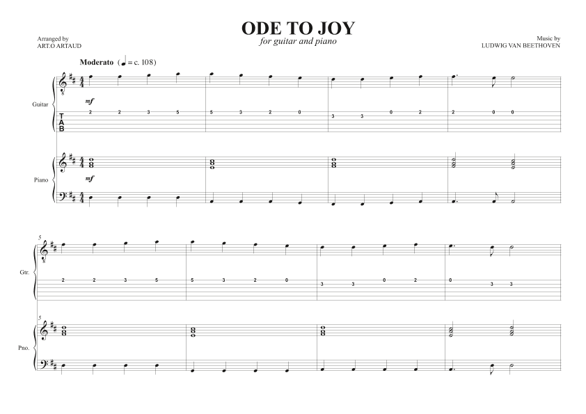 Ode to Joy (arr. Art.o Artaud)