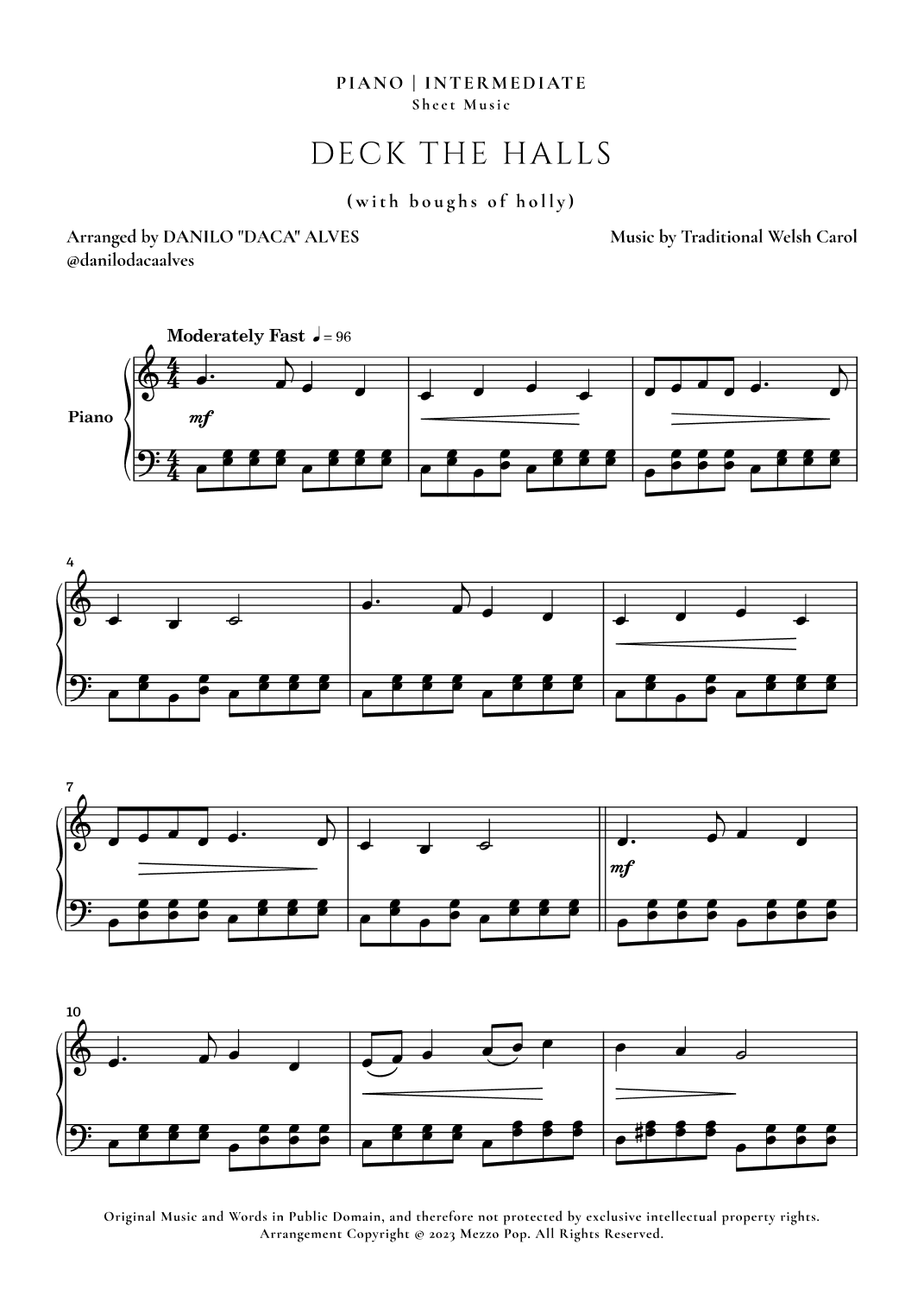 Deck the Halls (arr. Danilo "Daca" Alves)