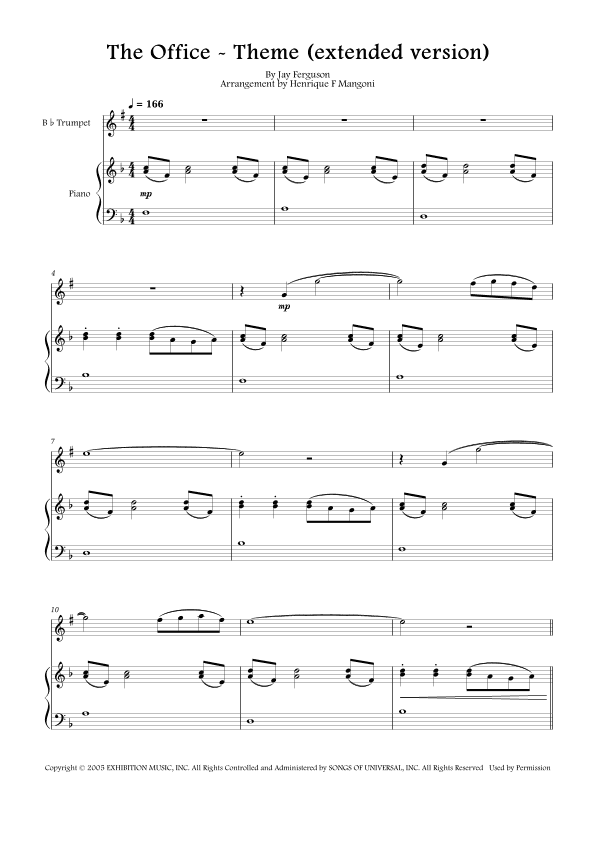 The Office - Theme (arr. Henrique F Mangoni)