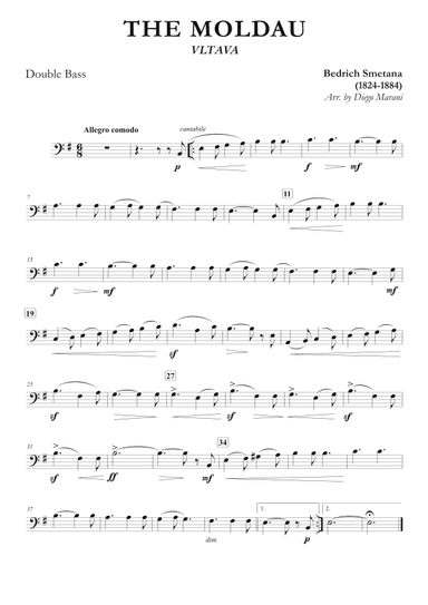 The Moldau for Double Bass and Piano (arr. Diego Marani)