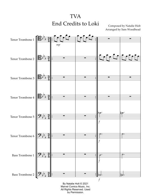 Loki Green Theme (arr. Sam Woodhead)