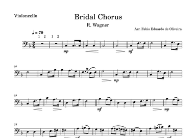 Bridal Chorus (Wagner)  - Wedding March - Easy Arrangement (arr. Fabio Eduardo de Oliveira)