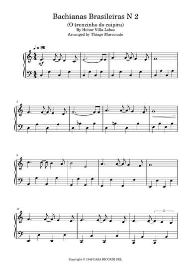 Bachianas Brasileiras N 2 (arr. Thiago Marconato)