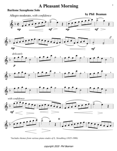 A Pleasant Morning-baritone saxophone solo