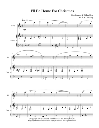 I'll Be Home For Christmas (arr. B. C. Dockery)