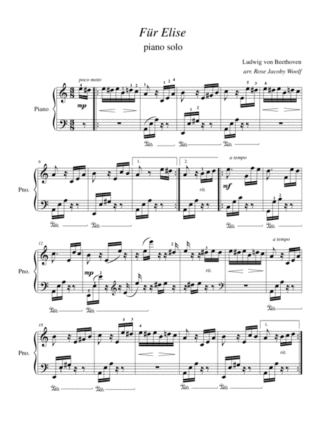 Für Elise (Beethoven) - piano solo