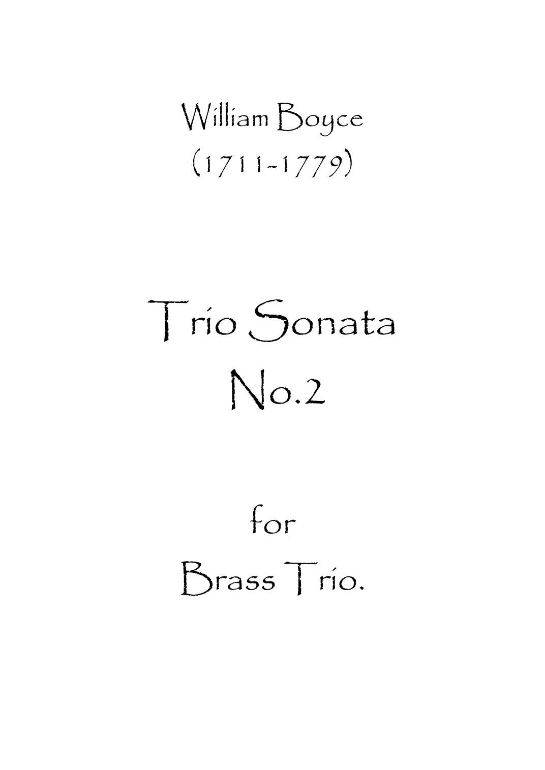 Trio Sonata No.2 (arr. Spence Bundy)