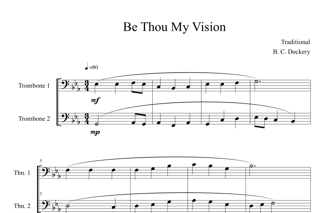 Be Thou My Vision (Trombone Duet) (arr. B. C. Dockery)