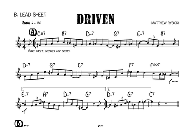 Driven (Bb Lead Sheet)