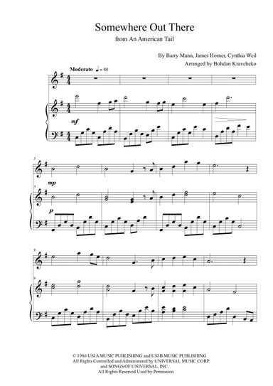 Somewhere Out There (arr. Bohdan Kravchenko)