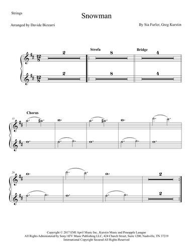 Snowman (arr. Davide Bizzarri)