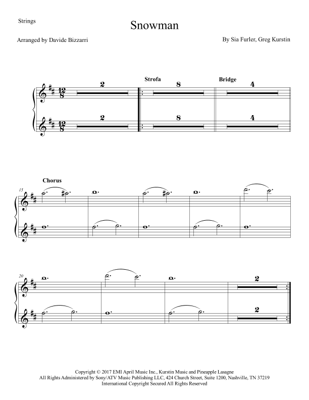 Snowman (arr. Davide Bizzarri)