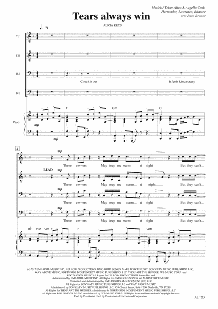 Tears Always Win (arr. Jetse Bremer)