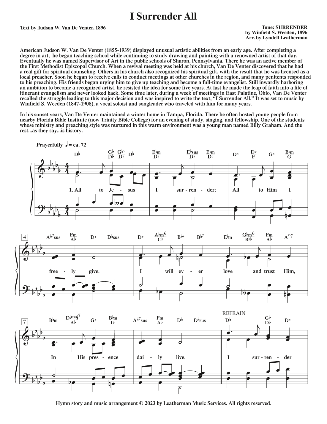 I Surrender All (arr. Lyndell Leatherman)
