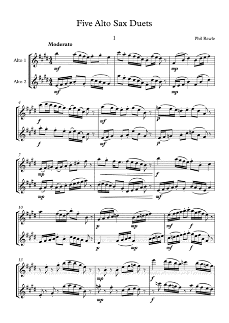 Five Alto Sax Duets