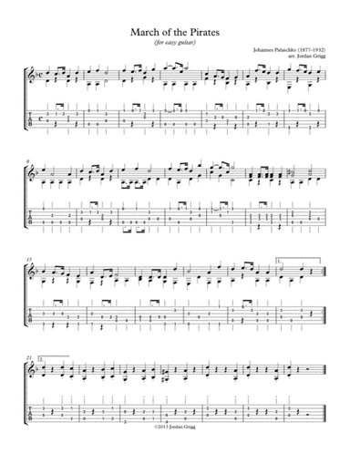 March of the Pirates (for easy guitar) (arr. Jordan Grigg)