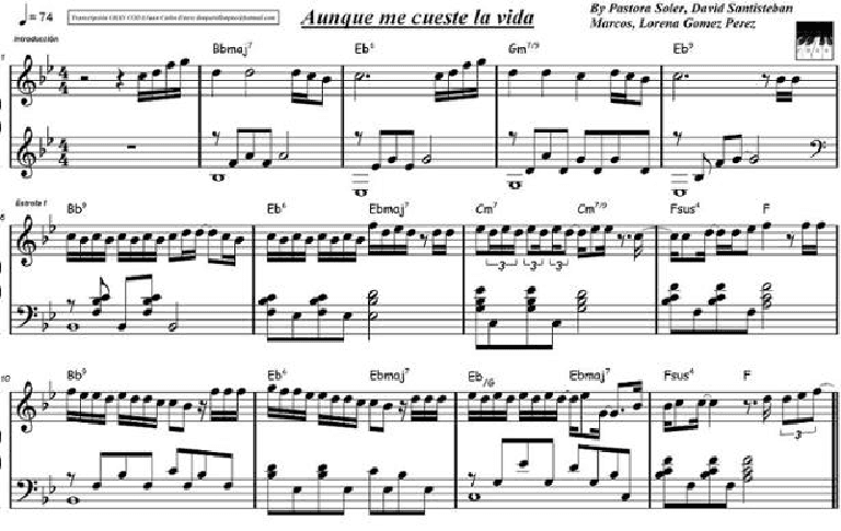 Aunque Me Cueste La Vida (arr. juan carlos esteve / Gran Coda)