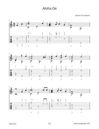 Aloha Oe (arr. Bettina Schipp)