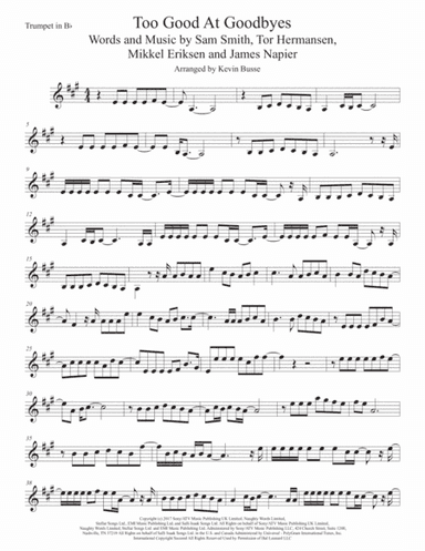 Too Good At Goodbyes (arr. Kevin Busse)