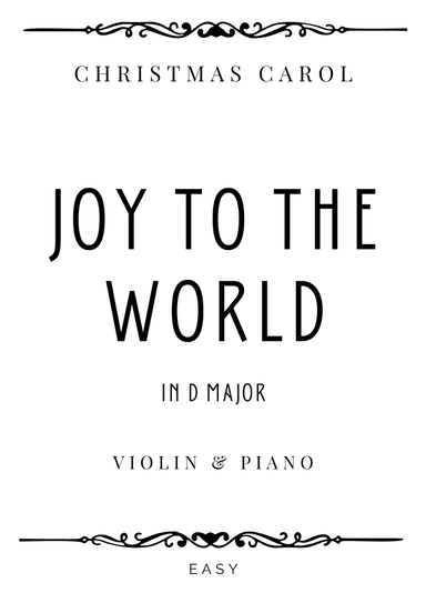 Mason - Joy to the World in D Major - Easy (arr. Piacere Music Sheets)