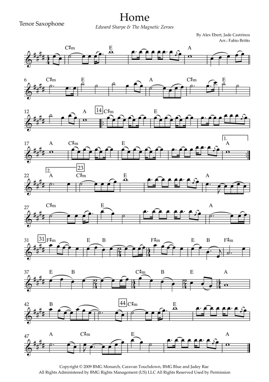Home (arr. Fabio Britto)