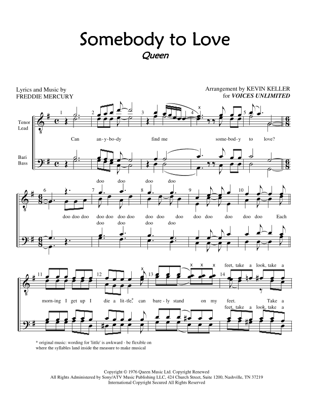 Somebody To Love (arr. Kevin Keller)