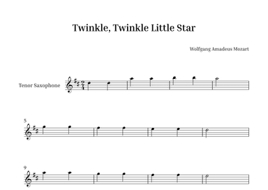 Twinkle, Twinkle Little Star (arr. Peter Andrew)