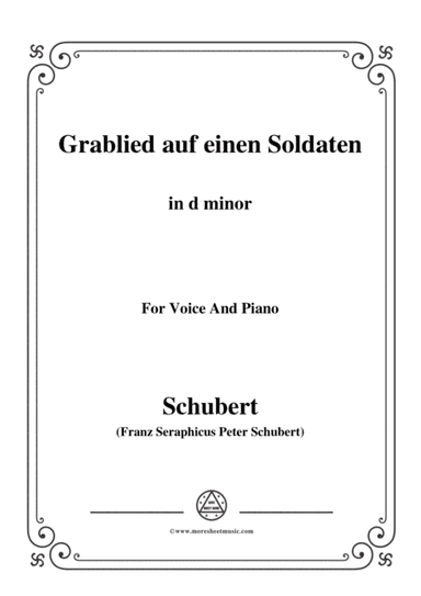 Schubert-Grablied auf einen Soldaten,in d minor,for Voice&Piano (arr. MSM)