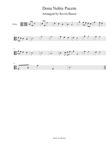 Dona Nobis Pacem - Viola (arr. Kevin Busse)