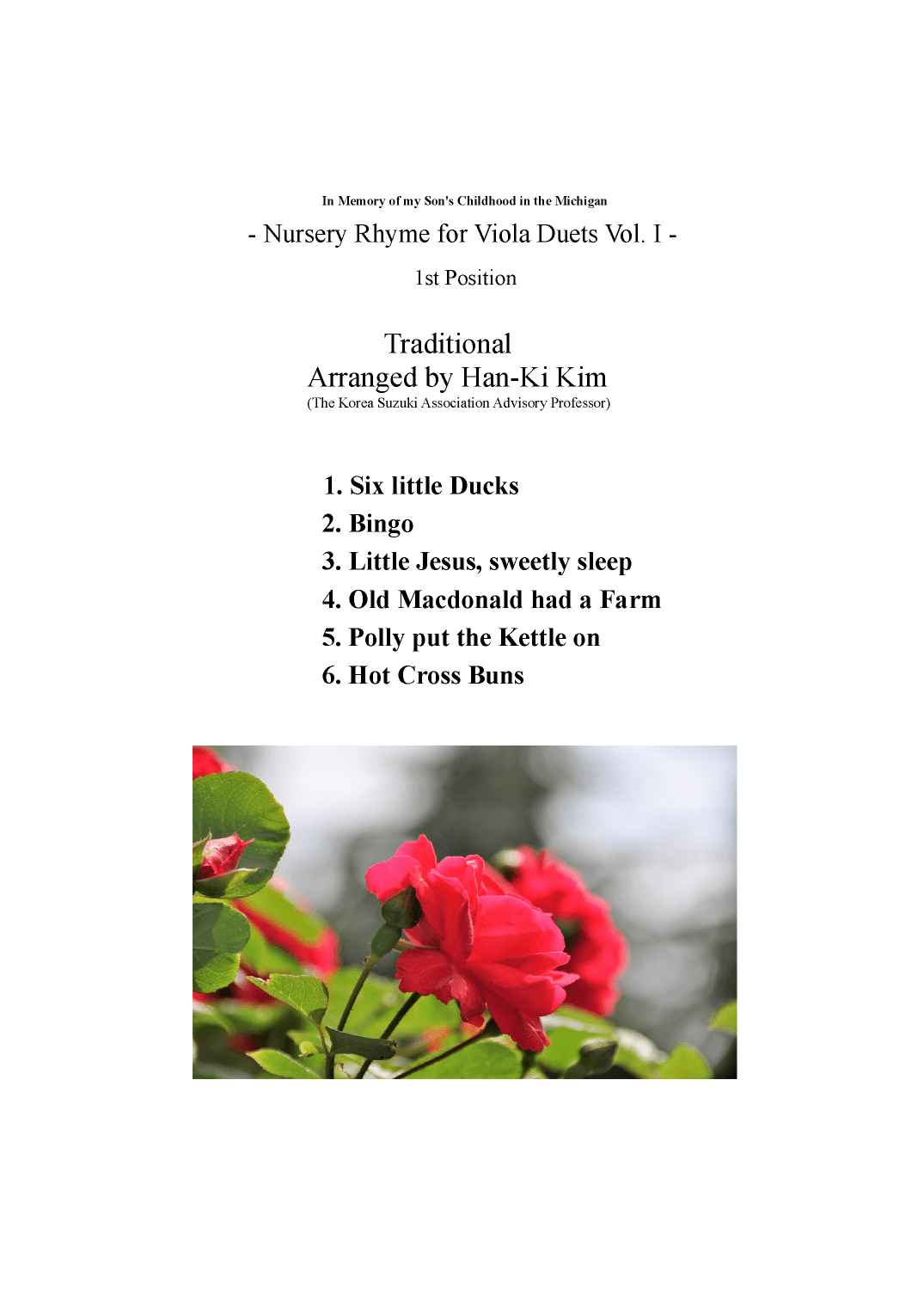 Nursery Rhyme for Viola Duet  Vol. I (arr. Han-Ki Kim)
