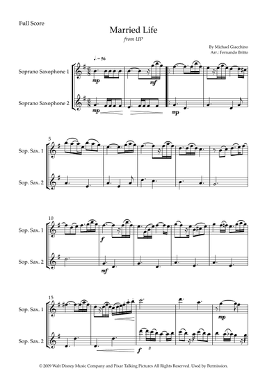 Married Life (arr. Fernando Britto)