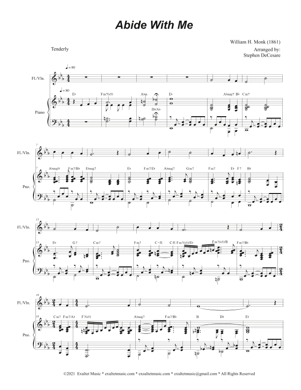 Abide With Me (Flute and Violin solo and Piano) (arr. Stephen DeCesare)