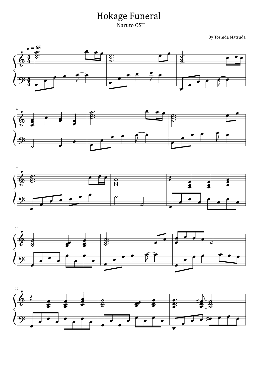 Hokage Funeral (arr. poon)