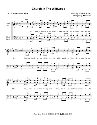 Church In The Wildwood (arr. Jay Althof)