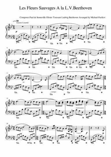 Les Fleurs Sauvages A La Beethoven (arr. Michael Pasikov)