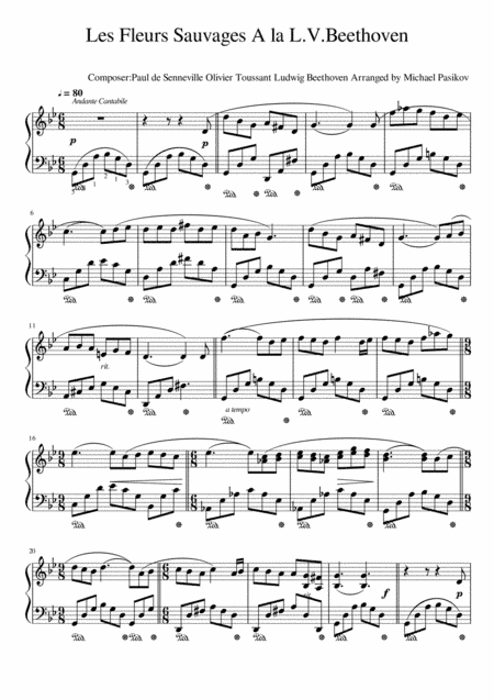 Les Fleurs Sauvages A La Beethoven (arr. Michael Pasikov)
