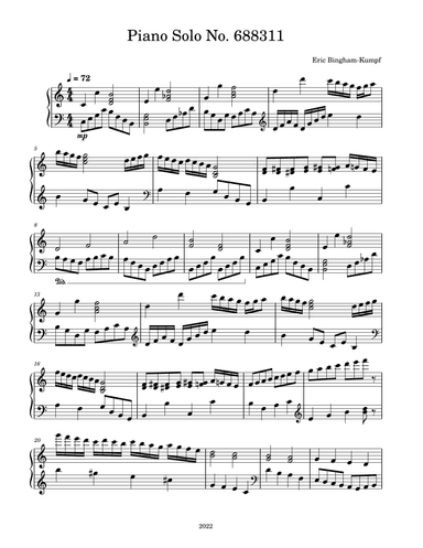 Piano Solo No.  688311
