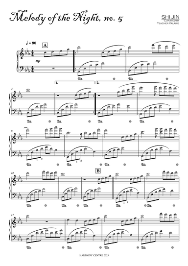 Melody of the Night (Piano Grade 5) (arr. Published Harmony)