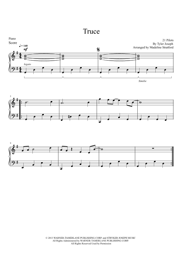 Truce (arr. Madeline J Stratford)