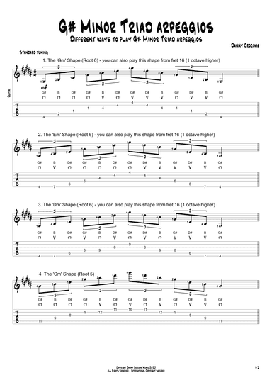 G# Minor Triad Arpeggios (5 Ways to Play)