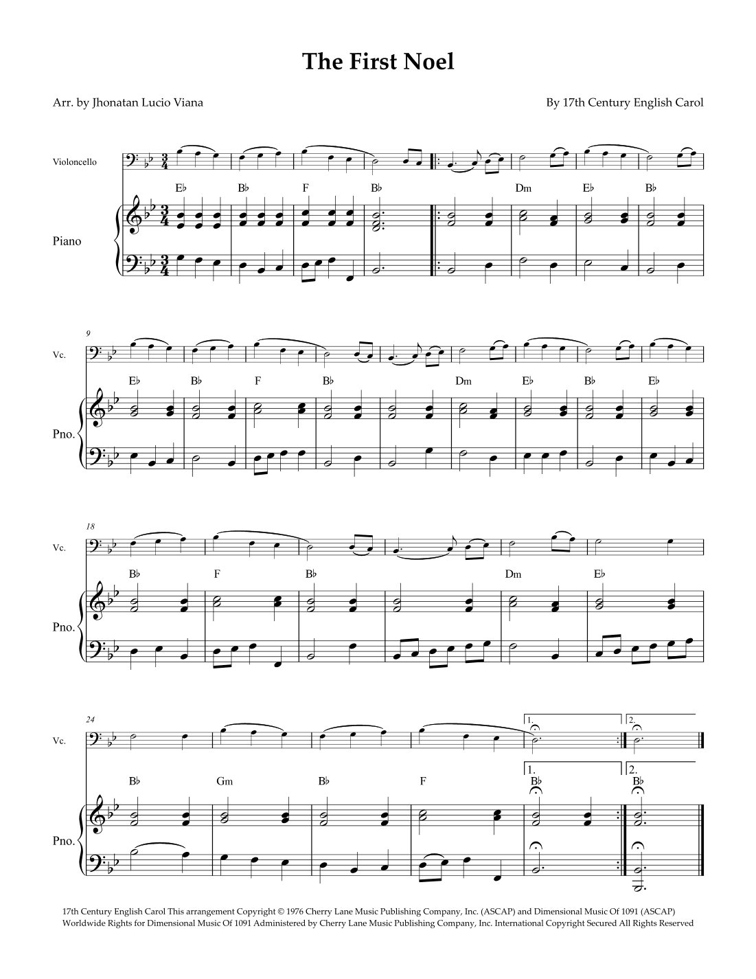 The First Noel (arr. Jhonatan Lucio Viana)