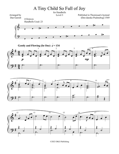 A Tiny Child So Full of Joy - Score Only (arr. Dan Garrett)