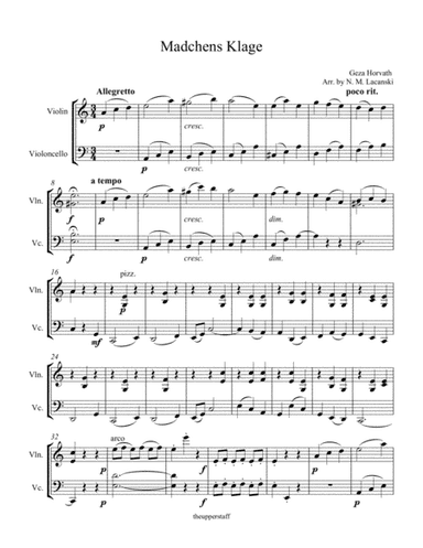 Madchens Klage (arr. Nick Lacanski)