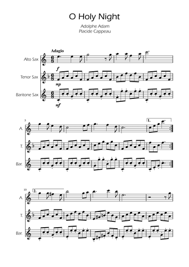 O Holy Night - Sax Trio (arr. Ygor Nunes)