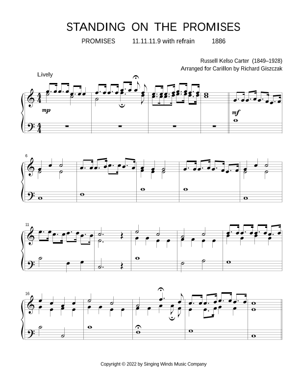 Standing on the Promises (PROMISES) (arr. Richard Giszczak)